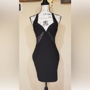 TOBI Elegant Black Sheer Halter Dress Midi Dress Size M NWOT
